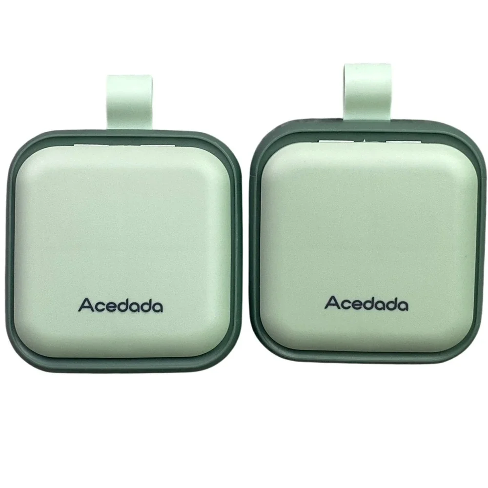 Lot of 2 Acedada Portable Pill Organizer 4‎ Compartment Travel Medicine Box NEW